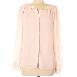 NWT Sugarlips M light pink button up blouse